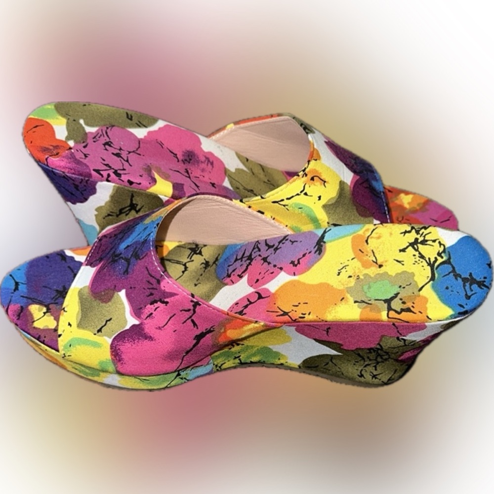 Floral Wedge Sandals